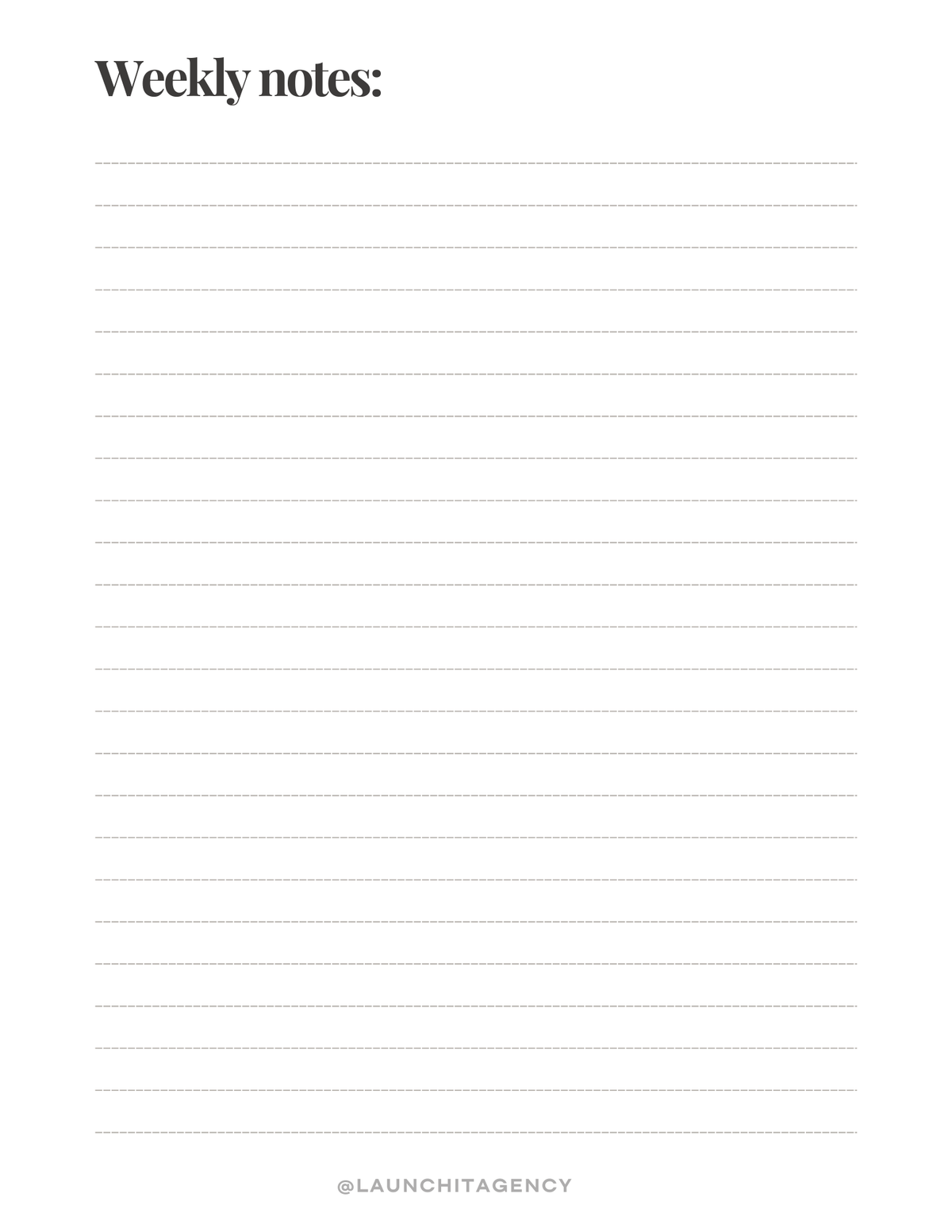 The Intentional Daily Page — Printable Daily Planner Template for Founders (Digital Download)
